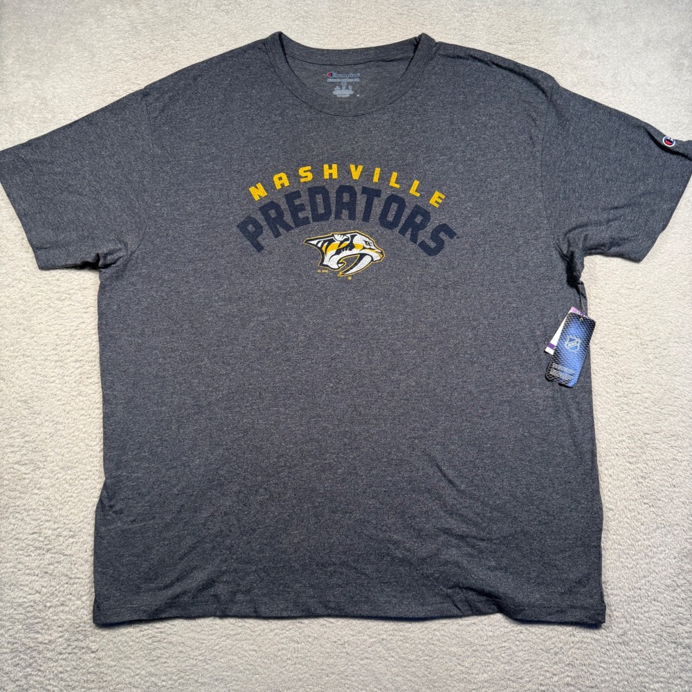Champion Nashville‎ Predators T-Shirt Mens 2XL Navy Graphic NHL Hockey NWT